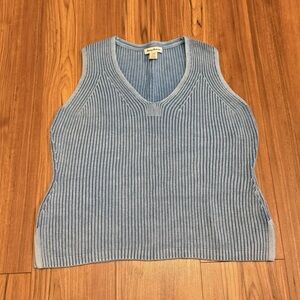 Tommy Bahama Blue Haven Sweater Tank Size Medium Pima Cotton Bamboo Sleeveless L